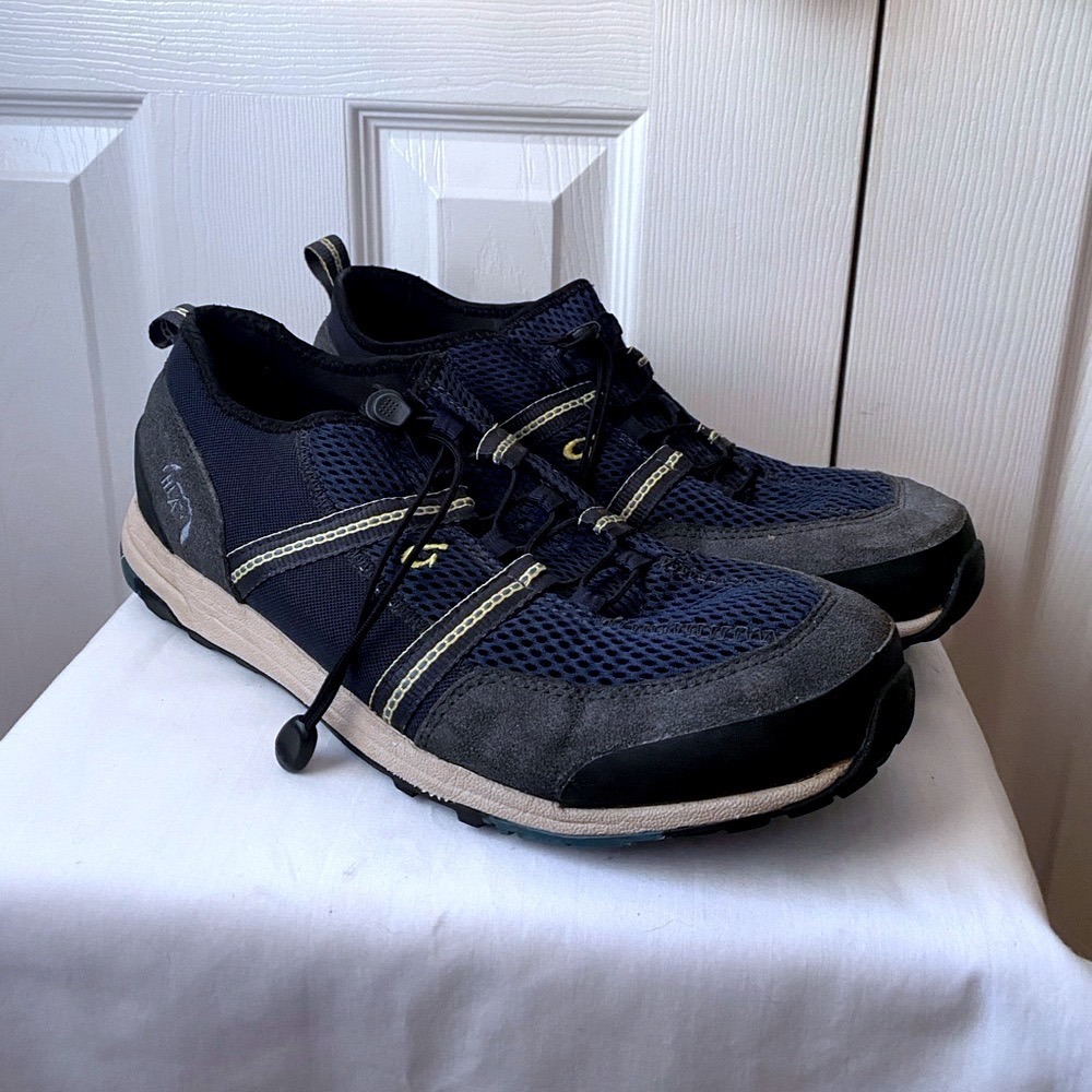 OluKai Kai'l Trainers Blue/Gray Suede and Nylon Athletic Shoes Sneakers 11.5